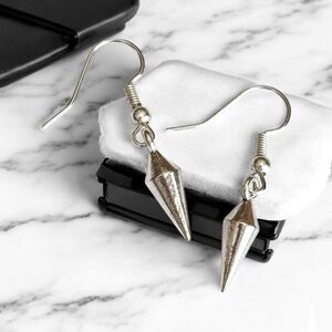 5 For $25💫Silver Punk Spike Cone Dangles